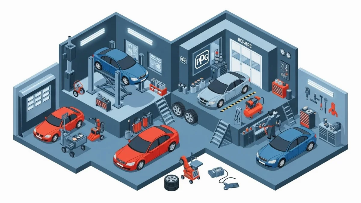 Hệ thống pha màu sơn PPG Global Refinish System chuyên nghiệp