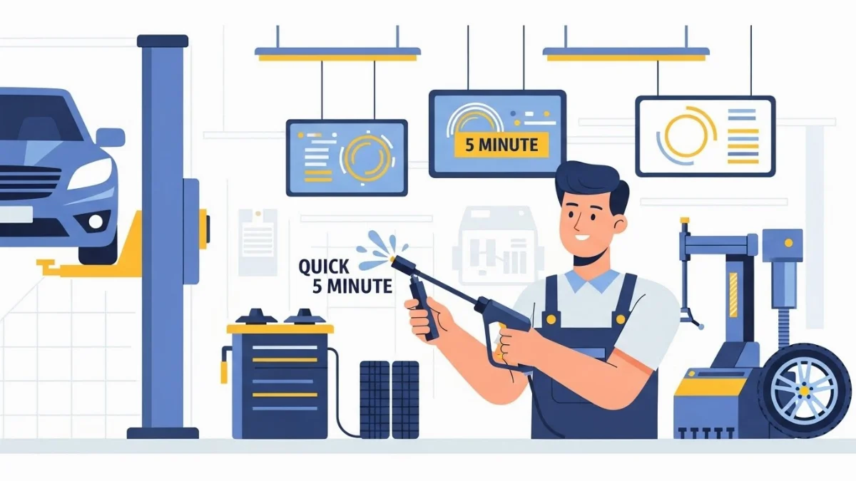 Dùng kim chuyên dụng làm sạch béc phun máy rửa xe bị tắc