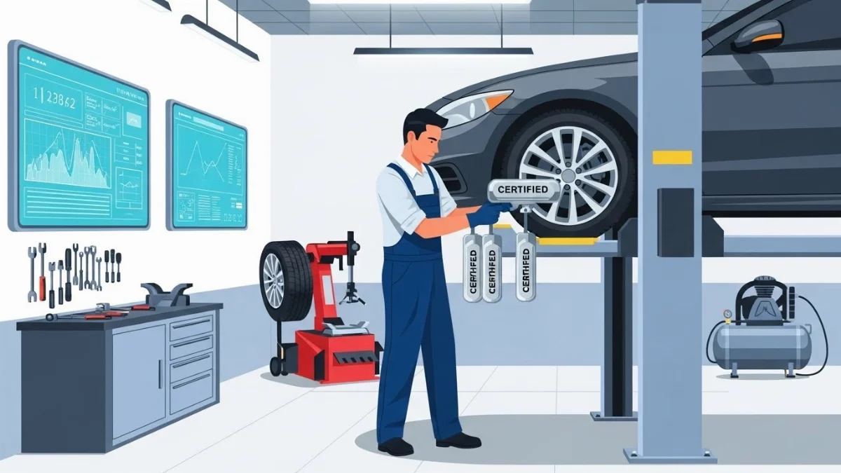 Lốp xe bị mòn không đều do bánh xe không được cân bằng chính xác