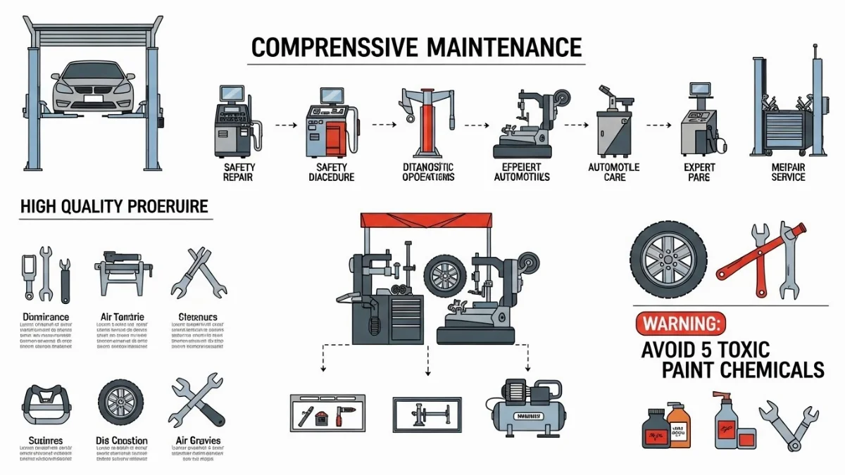 Thợ sơn xe sử dụng hệ thống thông gió an toàn cho sức khỏe