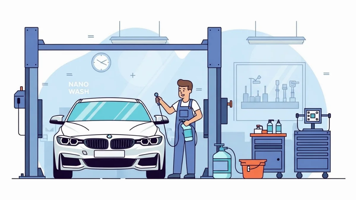 Dung dịch rửa xe Nano Shine Pro bảo vệ sơn xe BMW