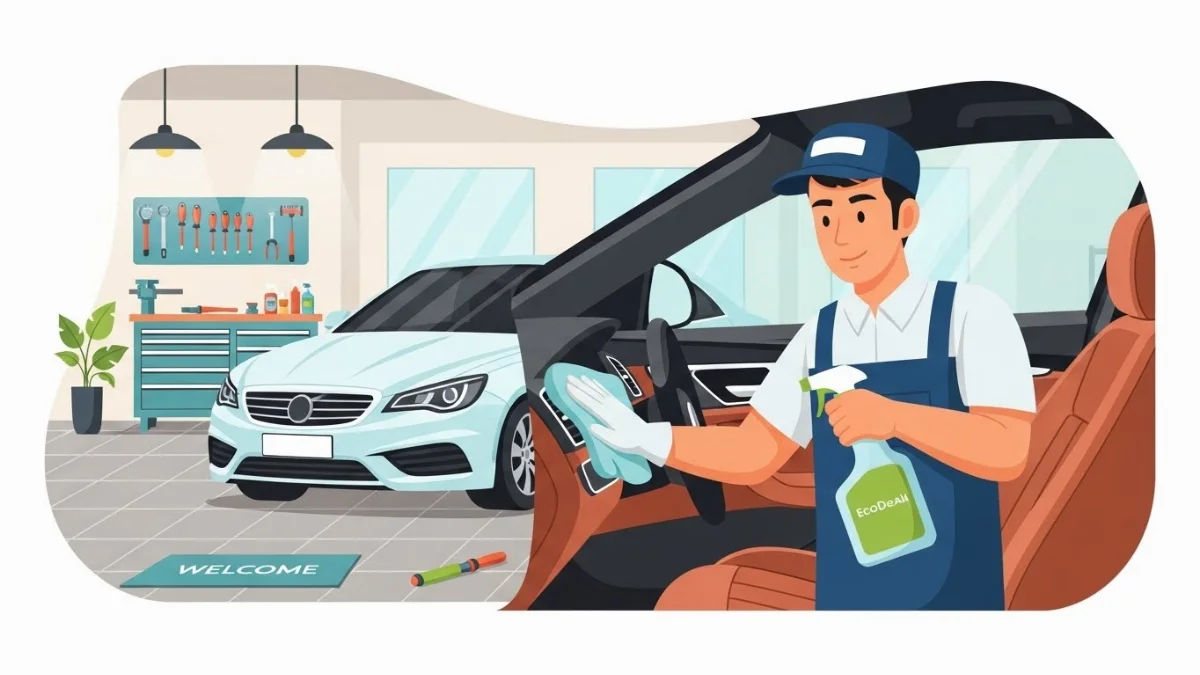 Kiểm tra nhãn mác hóa chất tẩy rửa nội thất ô tô trước khi dùng