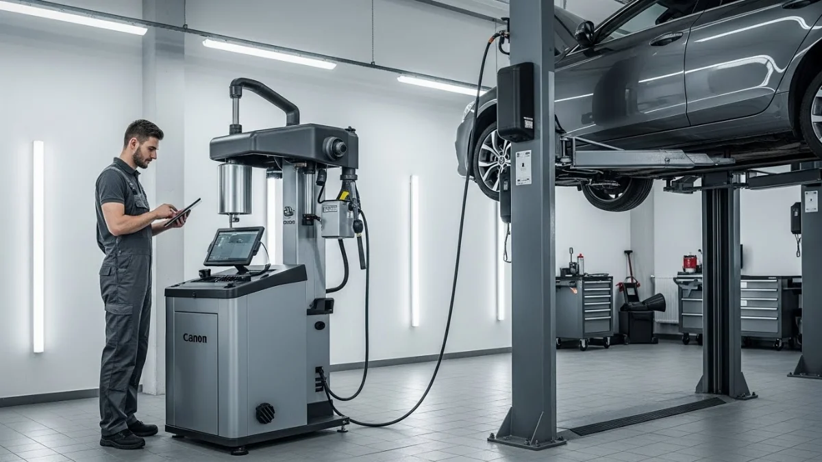 Máy thay dầu tự động hiện đại giúp gara nâng cao hiệu suất làm việc