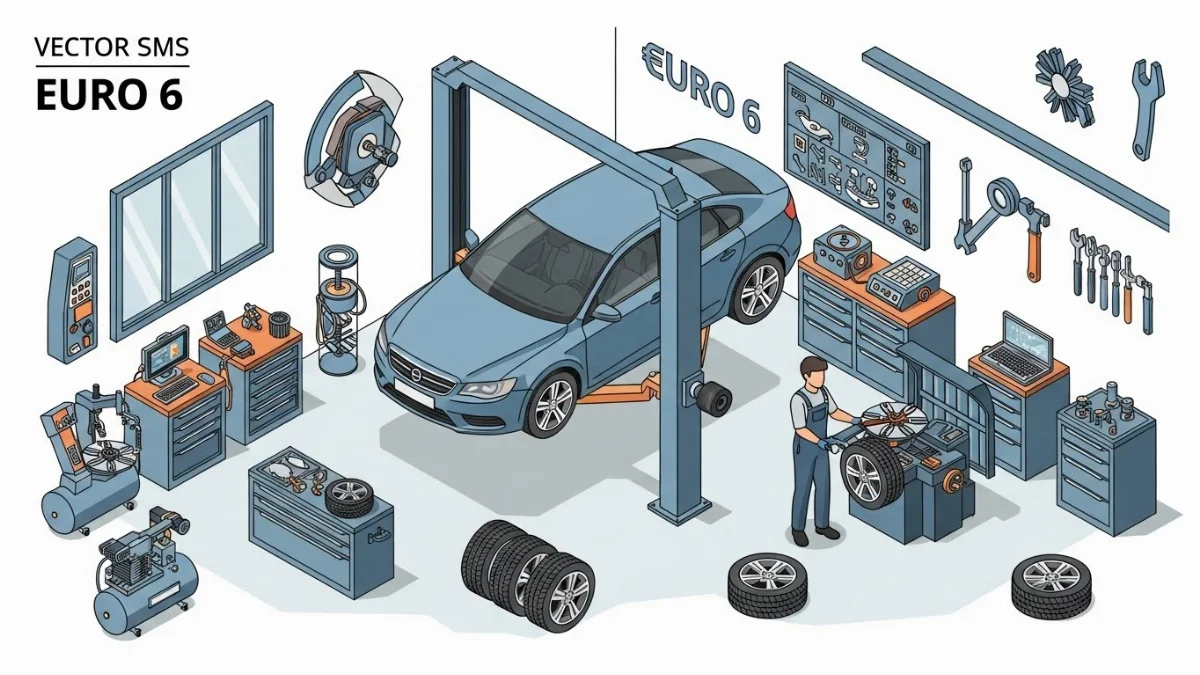 Kỹ thuật viên chuyên nghiệp dán chì cân bằng cho lốp xe