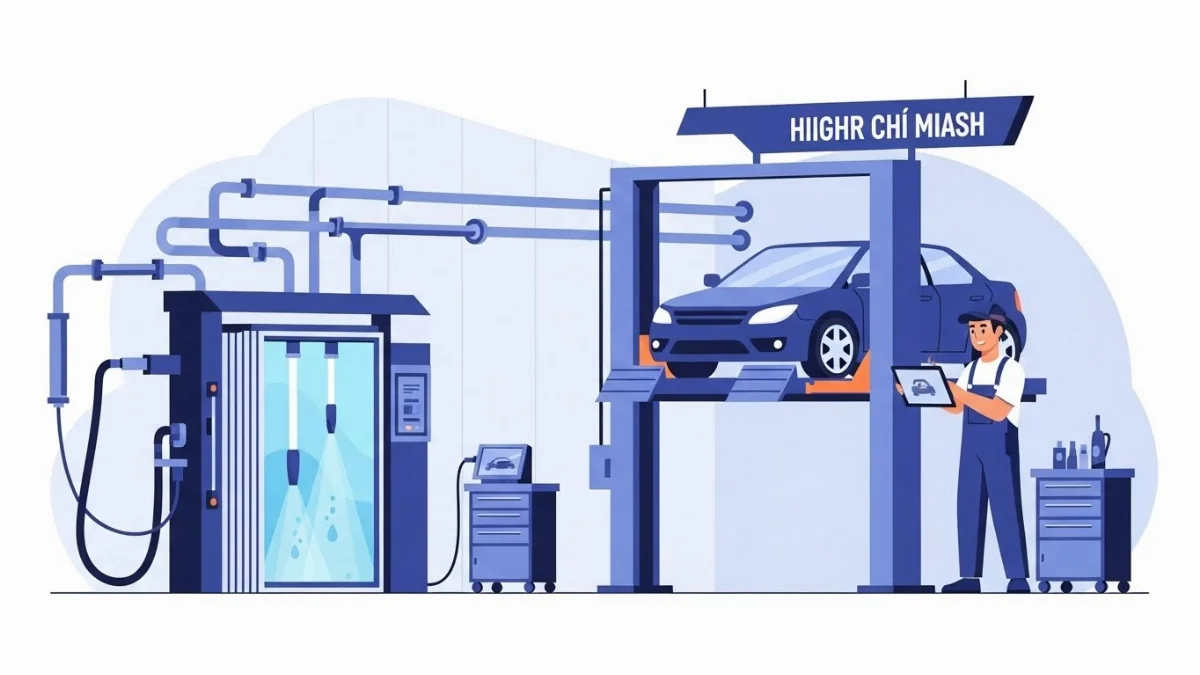 Hệ thống ống dẫn rửa xe inox cao cấp chống ăn mòn muối biển