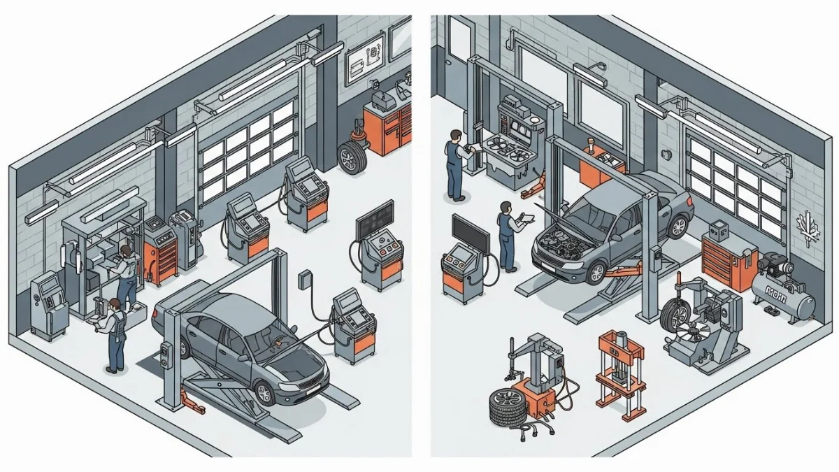 Một kỹ thuật viên đang thay thế bộ phận bị hỏng của máy ép thủy lực