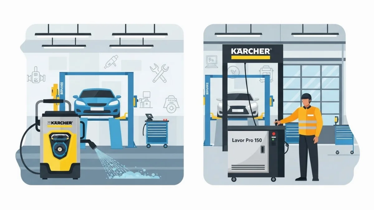 Máy rửa xe Lavor Pro 150 với đầu bơm bằng đồng