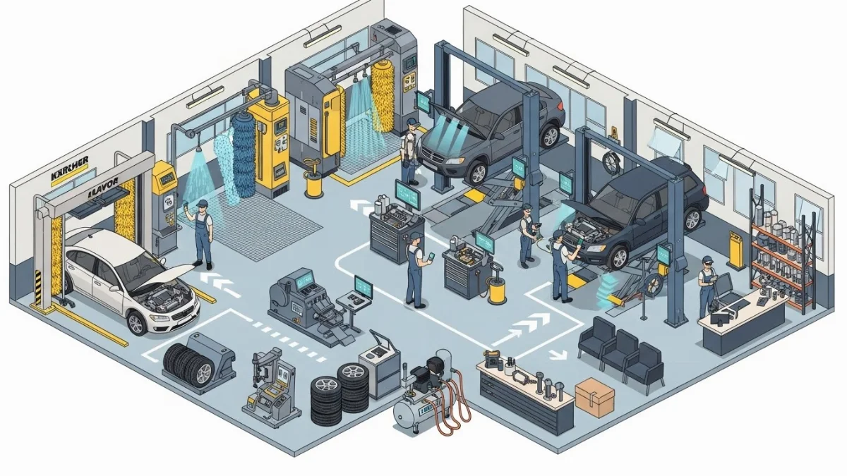 So sánh chi tiết cấu tạo máy rửa xe Karcher và Lavor