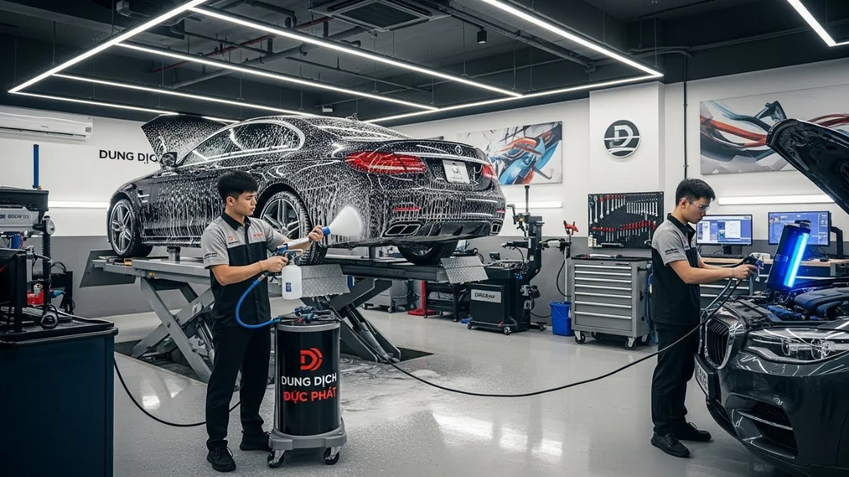 Dung dịch rửa xe hiệu quả Đức Phát loại bỏ mọi vết bẩn cứng đầu