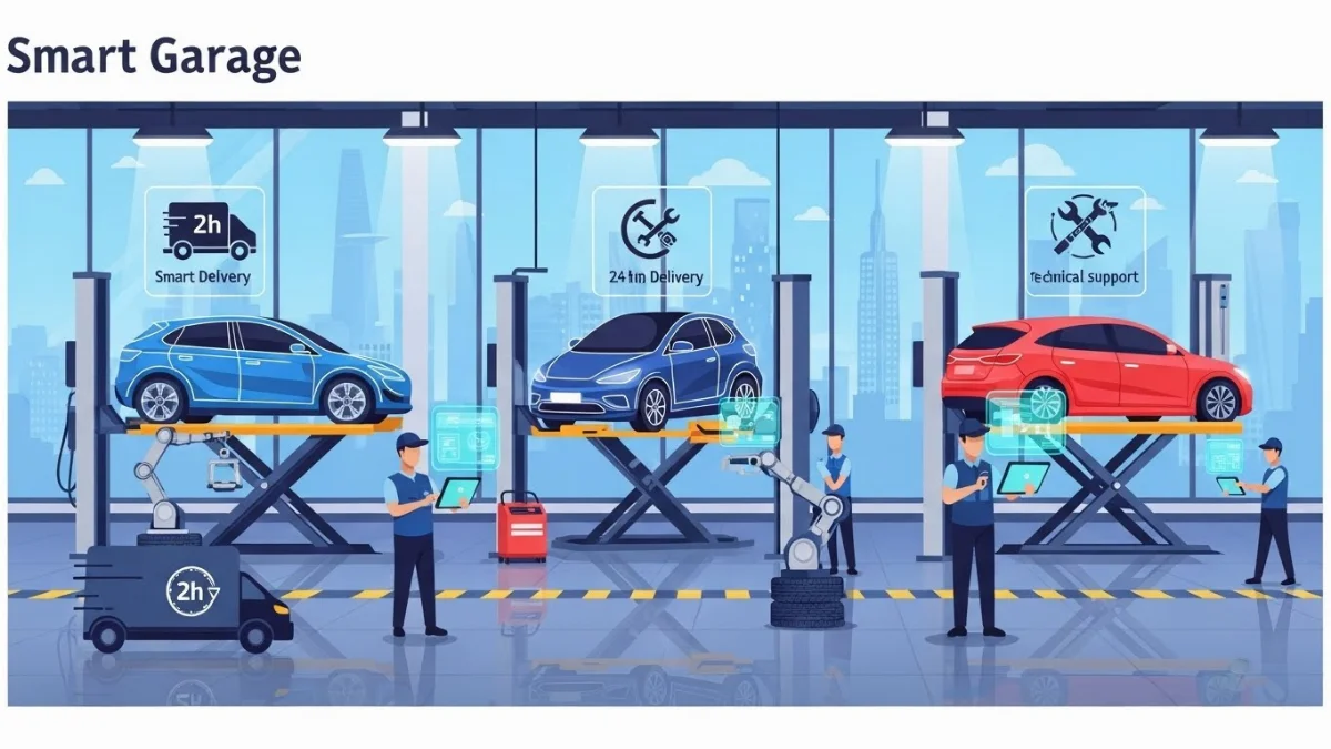 Kỹ thuật viên được hỗ trợ 24/7 về thiết bị gara ô tô TP HCM