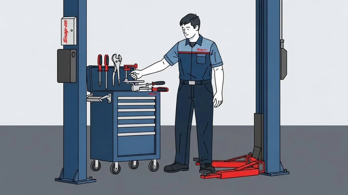 Người thợ đang sử dụng dụng cụ Snap-on chất lượng cao